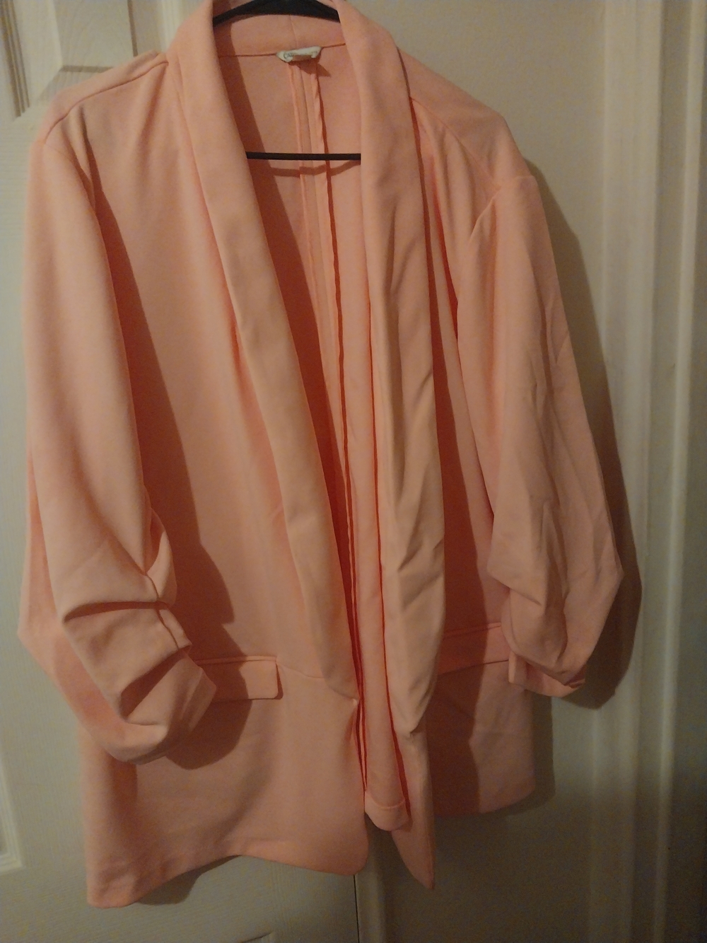 Cato Peach Open Front Blazer